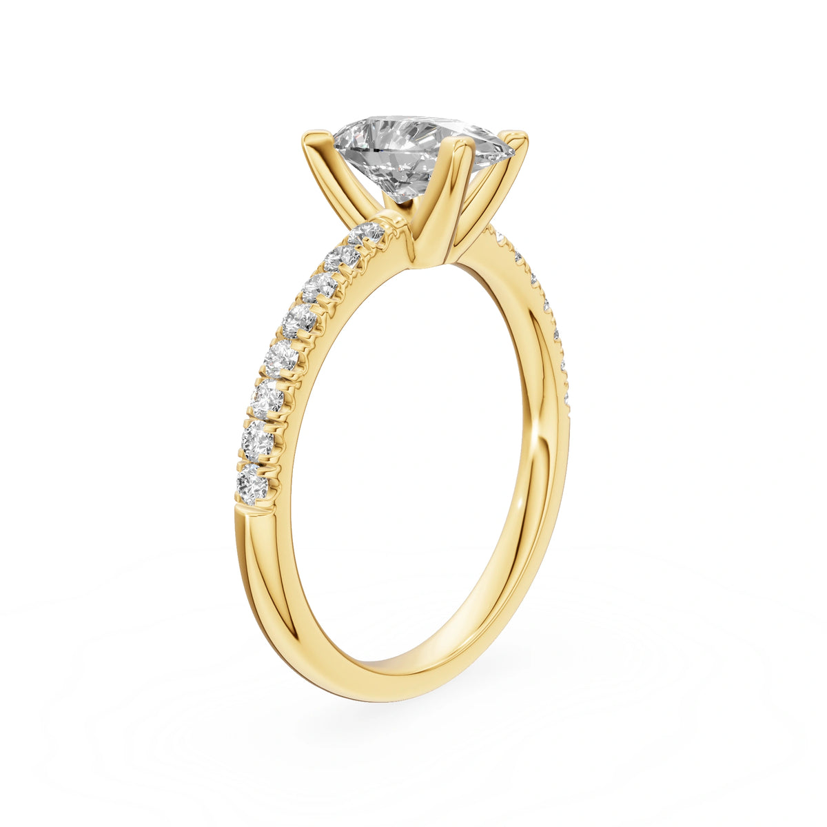 Gremari Seven Solis Verlobungsring aus Gelbgold mit 1,00 ct Labordiamant – Pear