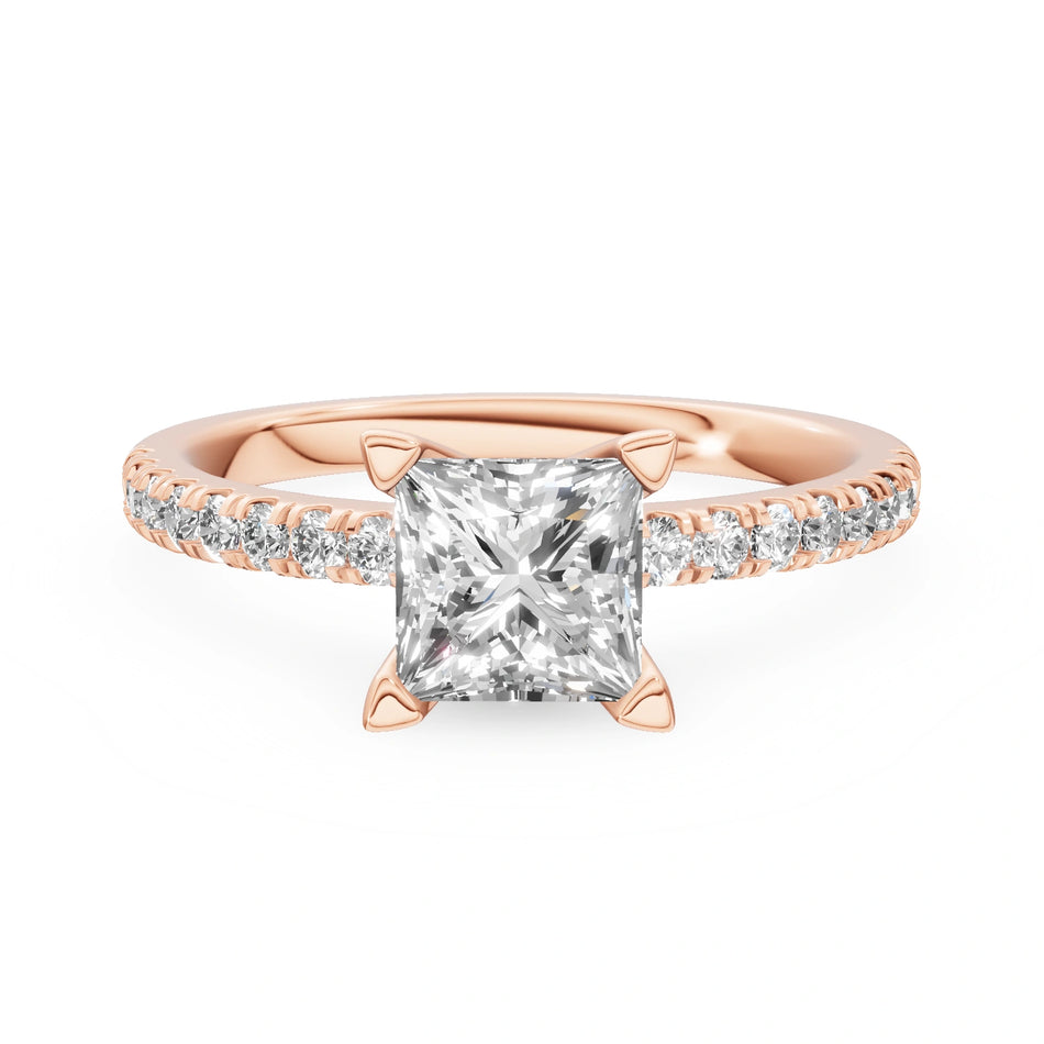 Gremari Seven Solis zásnubní prsten z bílého zlata s 1,00 ct přírodním diamantem – Princess