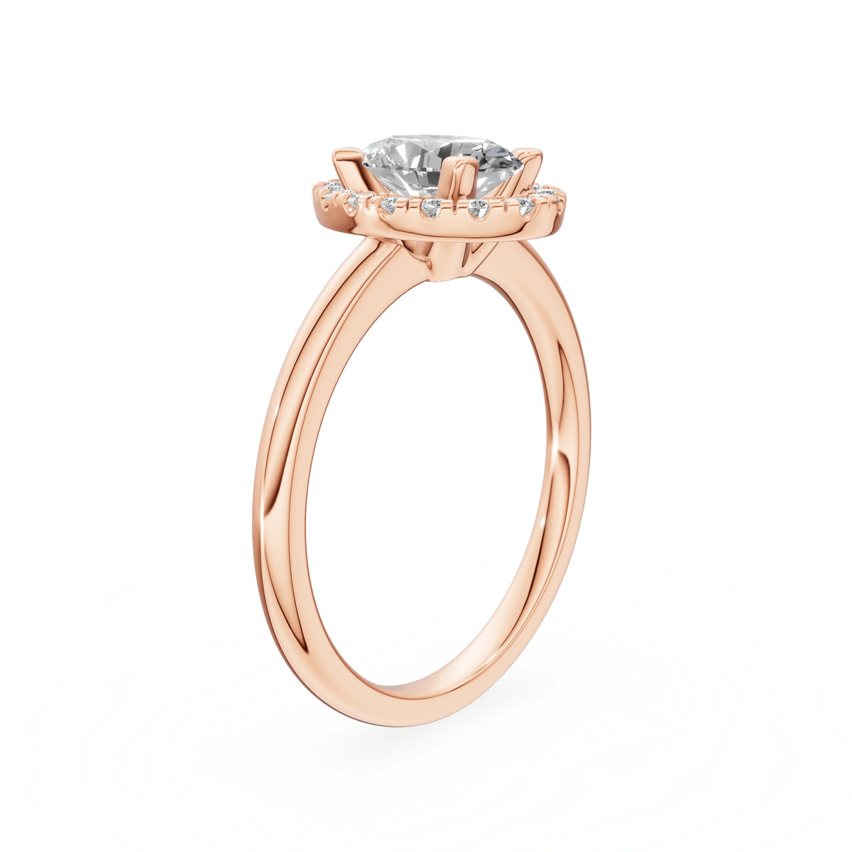 Gremari Seven Aura Verlobungsring aus Roségold mit 1,00 ct Labordiamant – Oval