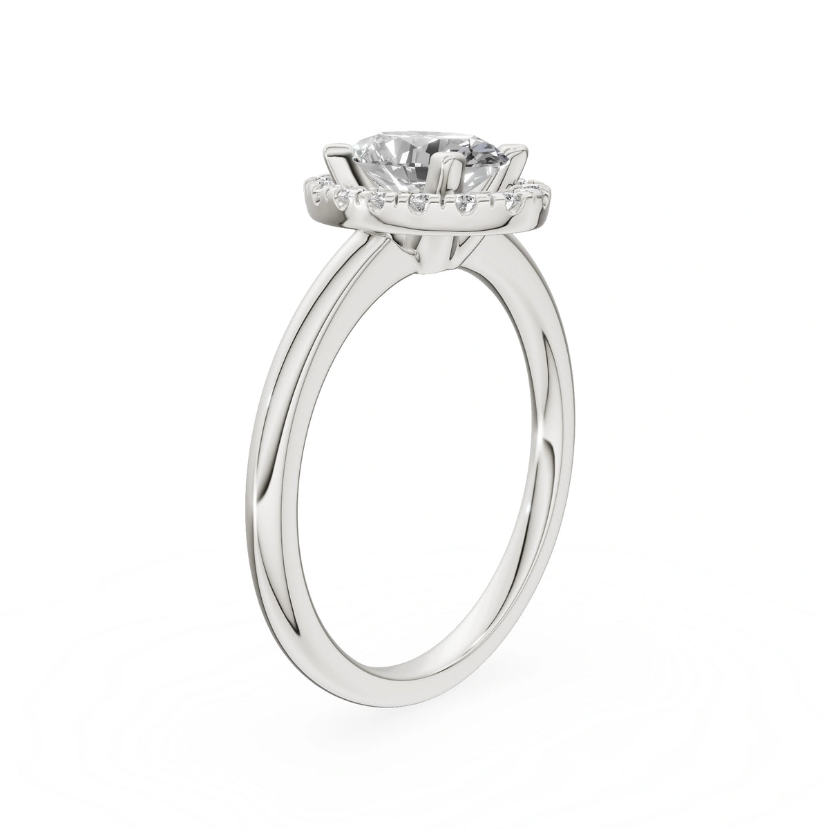 Gremari Seven Aura Verlobungsring aus Weißgold mit 1,00 ct Labordiamant – Oval