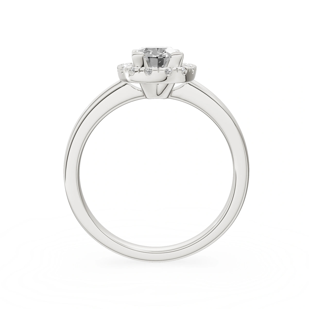 Gremari Seven Aura Verlobungsring aus Weißgold mit 1,00 ct Labordiamant – Oval