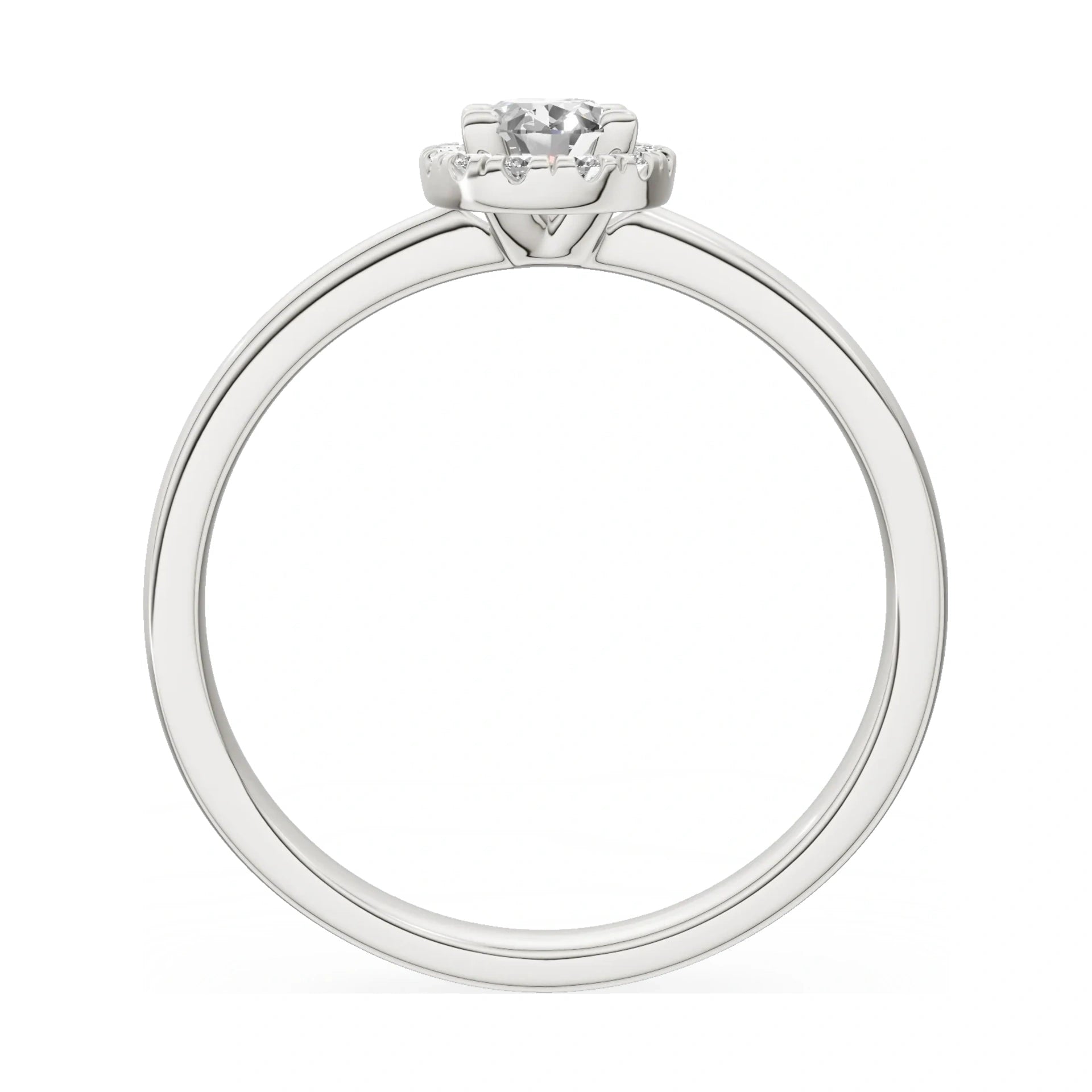 GREMARI Seven Aura oval-cut natural diamond engagement ring in 14K white gold, 0.30 ct