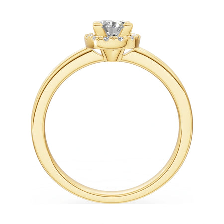 GREMARI Seven Aura oval-cut natural diamond engagement ring in 14K yellow gold, 0.50 ct