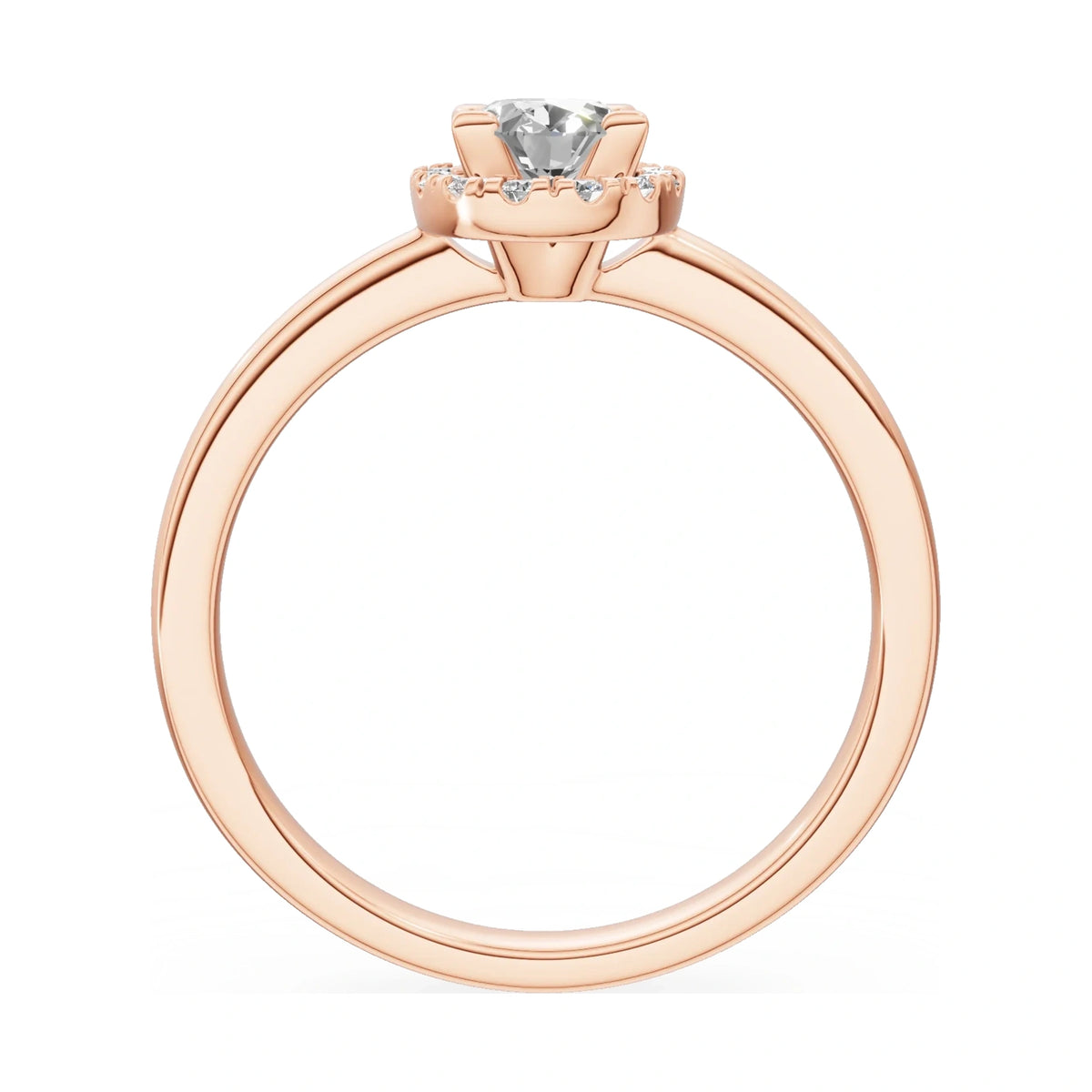 GREMARI Seven Aura oval-cut natural diamond engagement ring in 14K rose gold, 0.50 ct