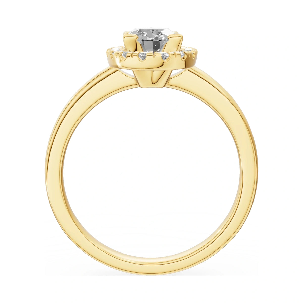 GREMARI Seven Aura oval-cut natural diamond engagement ring in 14K yellow gold, 1.00 ct