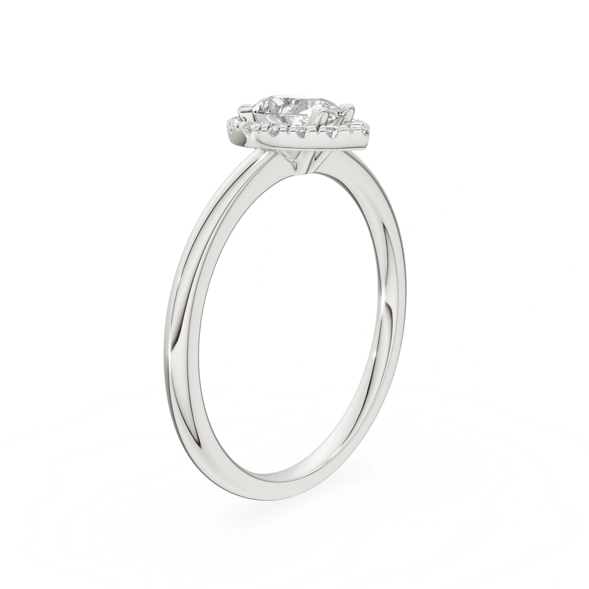 White Gold 14K (585) Engagement Ring - Gremari Seven Aura with 0,30ct Lab Grown Diamond, Pear Cut