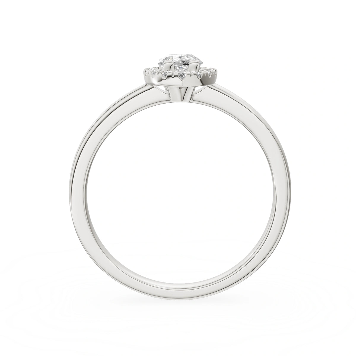 White Gold 14K (585) Engagement Ring - Gremari Seven Aura with 0,30ct Lab Grown Diamond, Pear Cut