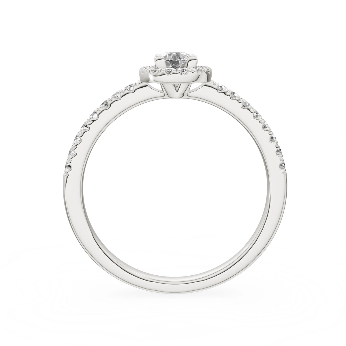 Gremari Seven Icon zásnubní prsten z bílého zlata s 0,15 ct lab-grown diamantem – Round/Brilliant
