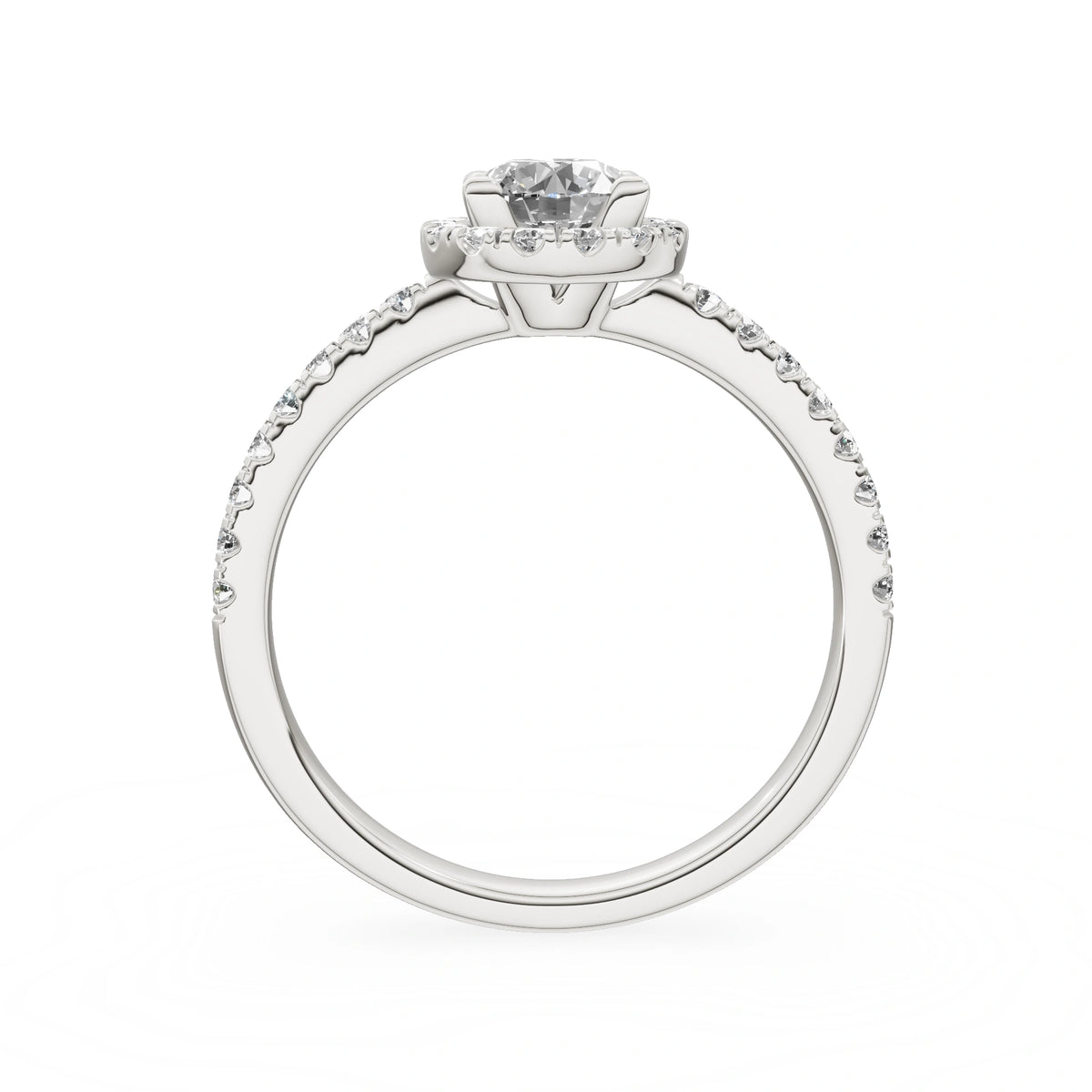 Bague de fiançailles en or blanc 14K (585) - Gremari Seven Promise avec diamant cultivé en laboratoire 0,50 ct, taille ronde