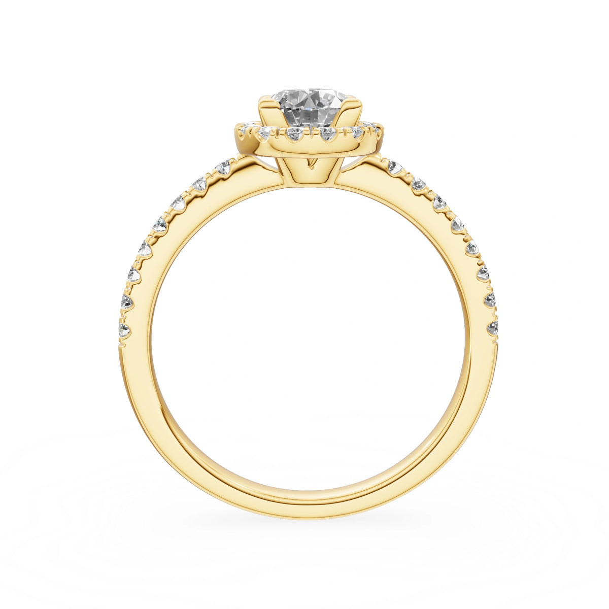 Gremari Seven Icon Verlobungsring aus Gelbgold mit 0,50 ct Labordiamant – Round/Brilliant