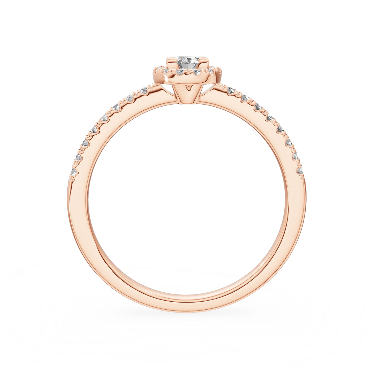 Gremari Seven Icon Verlobungsring aus Roségold mit 0,15 ct Labordiamant – Oval