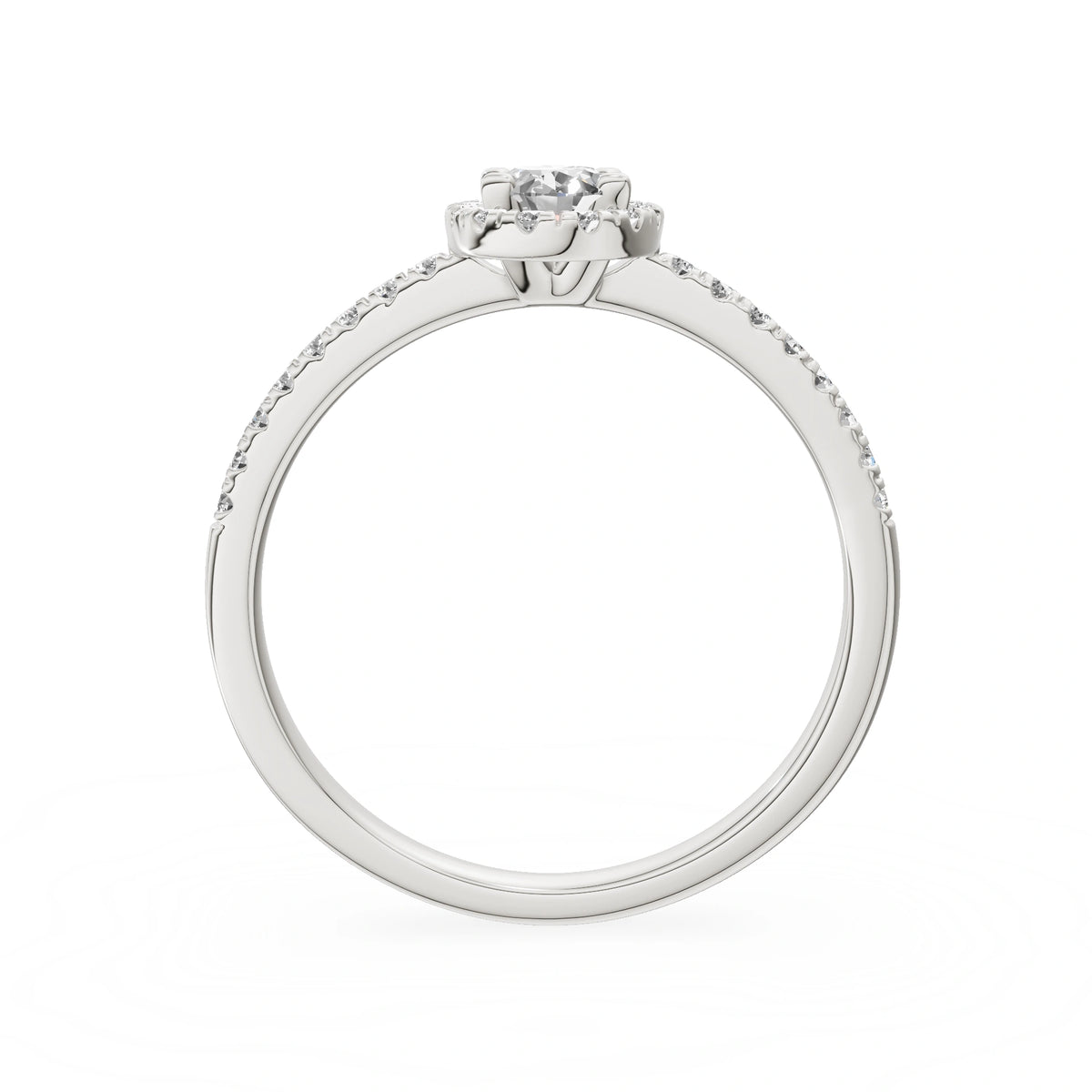 Gremari Seven Icon Verlobungsring aus Weißgold mit 0,30 ct Labordiamant – Oval