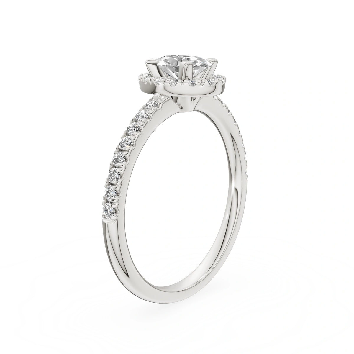 Gremari Seven Icon zásnubný prsteň z bieleho zlata s 0,50 ct lab-grown diamantom – Oval