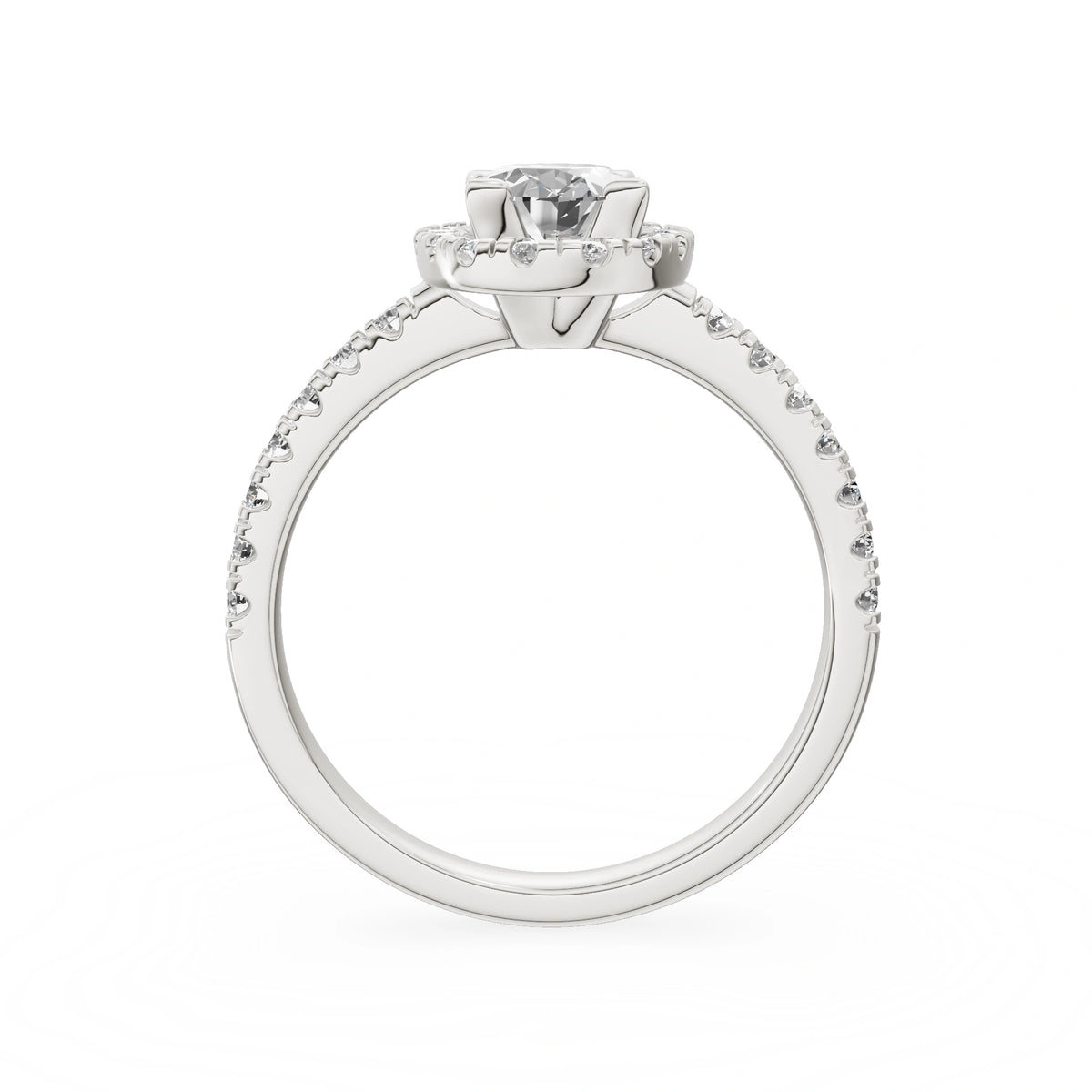 Gremari Seven Icon Verlobungsring aus Weißgold mit 1,00 ct Labordiamant – Oval