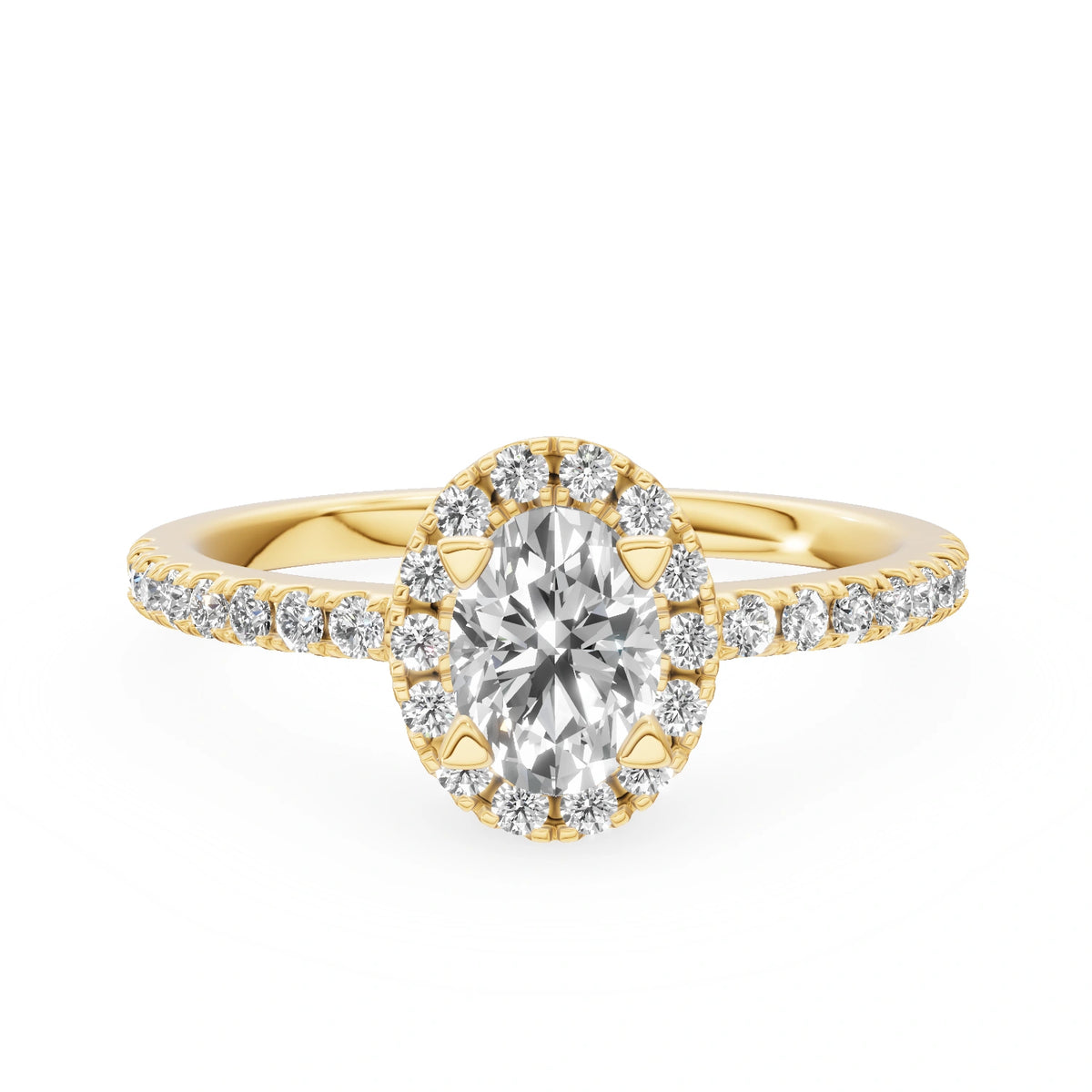 Gremari Seven Icon Verlobungsring aus Gelbgold mit 0,50 ct Labordiamant – Oval