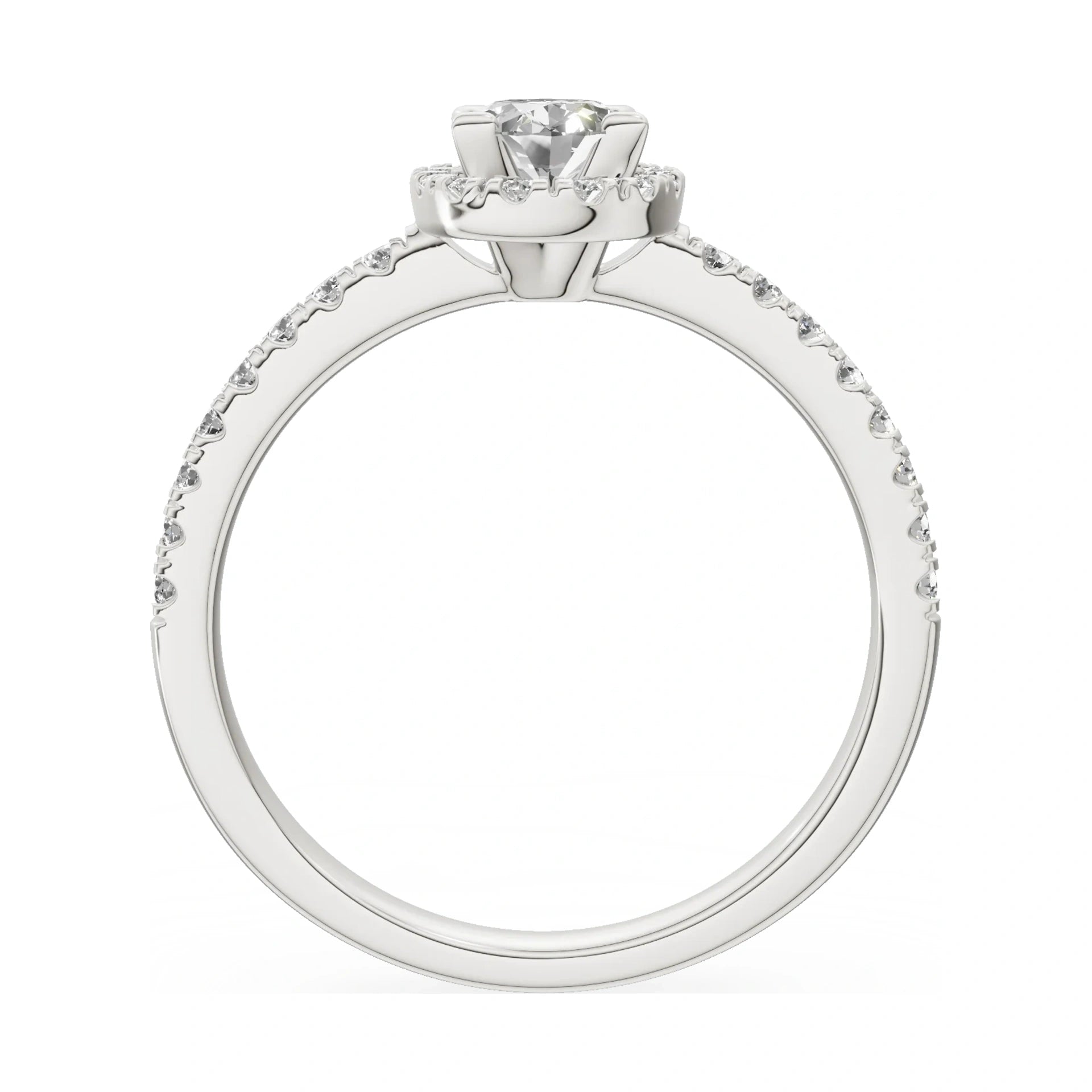 GREMARI Seven Icon oval-cut natural diamond engagement ring in 14K white gold, 0.50 ct