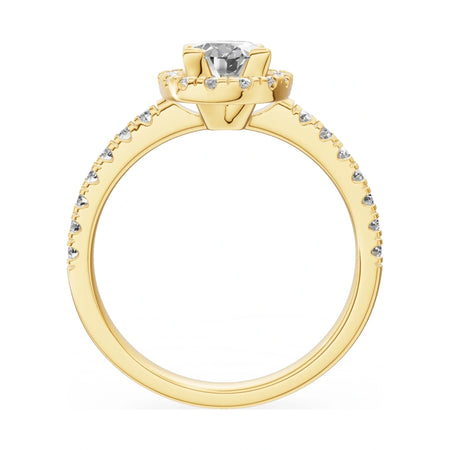 GREMARI Seven Icon oval-cut natural diamond engagement ring in 14K yellow gold, 1.00 ct
