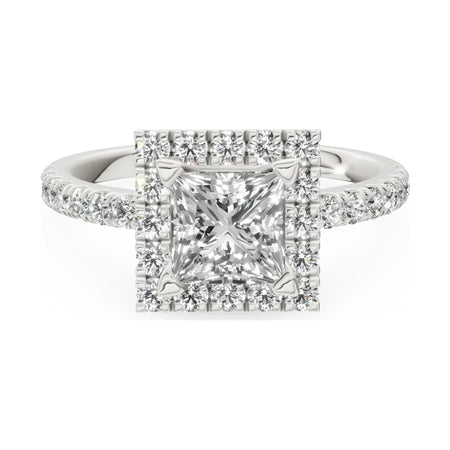 GREMARI Seven Icon 14K white gold engagement ring with 1.00 ct princess-cut natural diamond