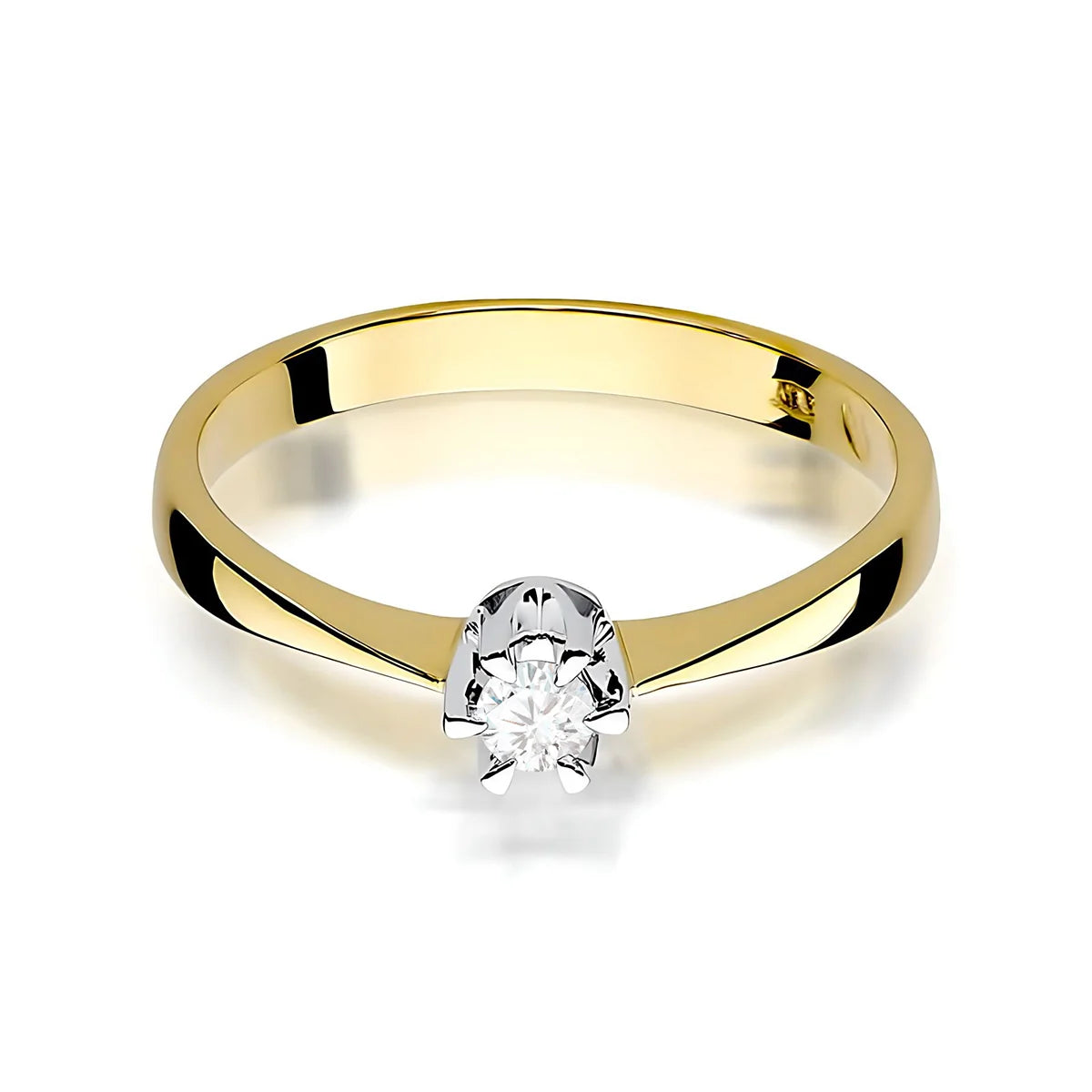 zlatý prsten s diamantem 0,10 ct w0111-diw-04
