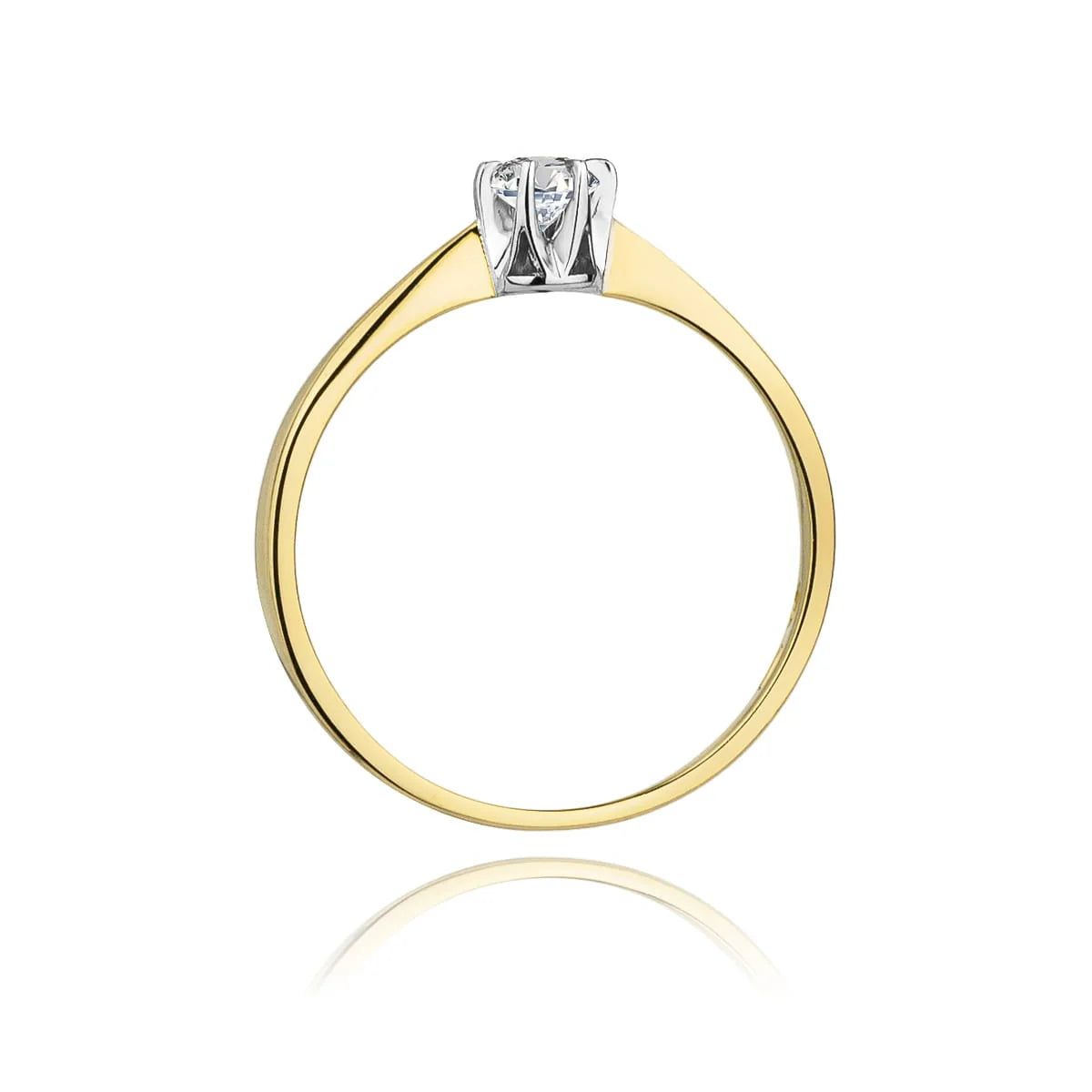 zlatý prsten s diamantem 0,10 ct w0111-diw-04