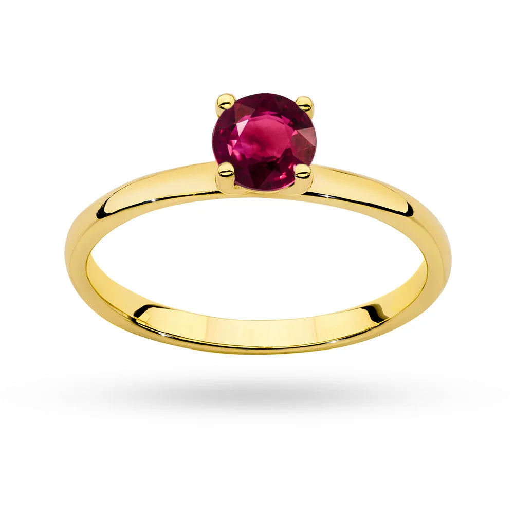 zlatý prsten s 0,60ct rubínem p149 585 r0,60
