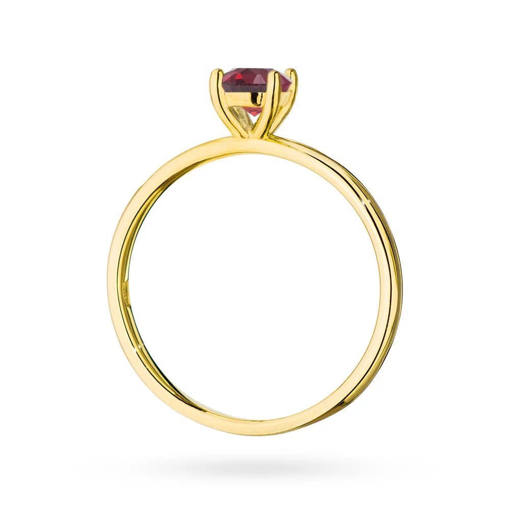 zlatý prsten s 0,60ct rubínem p149 585 r0,60