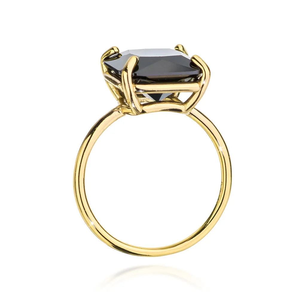 bague en argent plaqué or avec zirconium jp016-925-czz