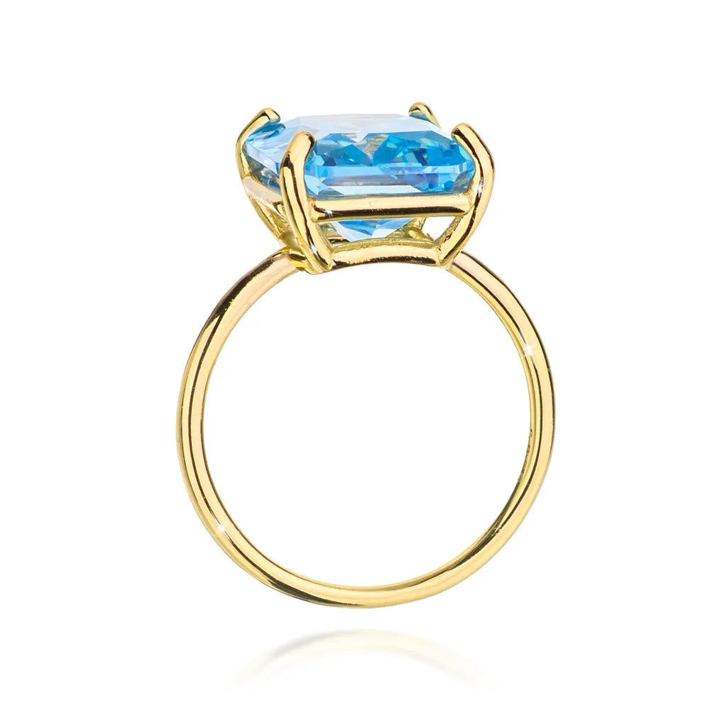 bague en argent plaqué or avec zirconium jp016-925-nz