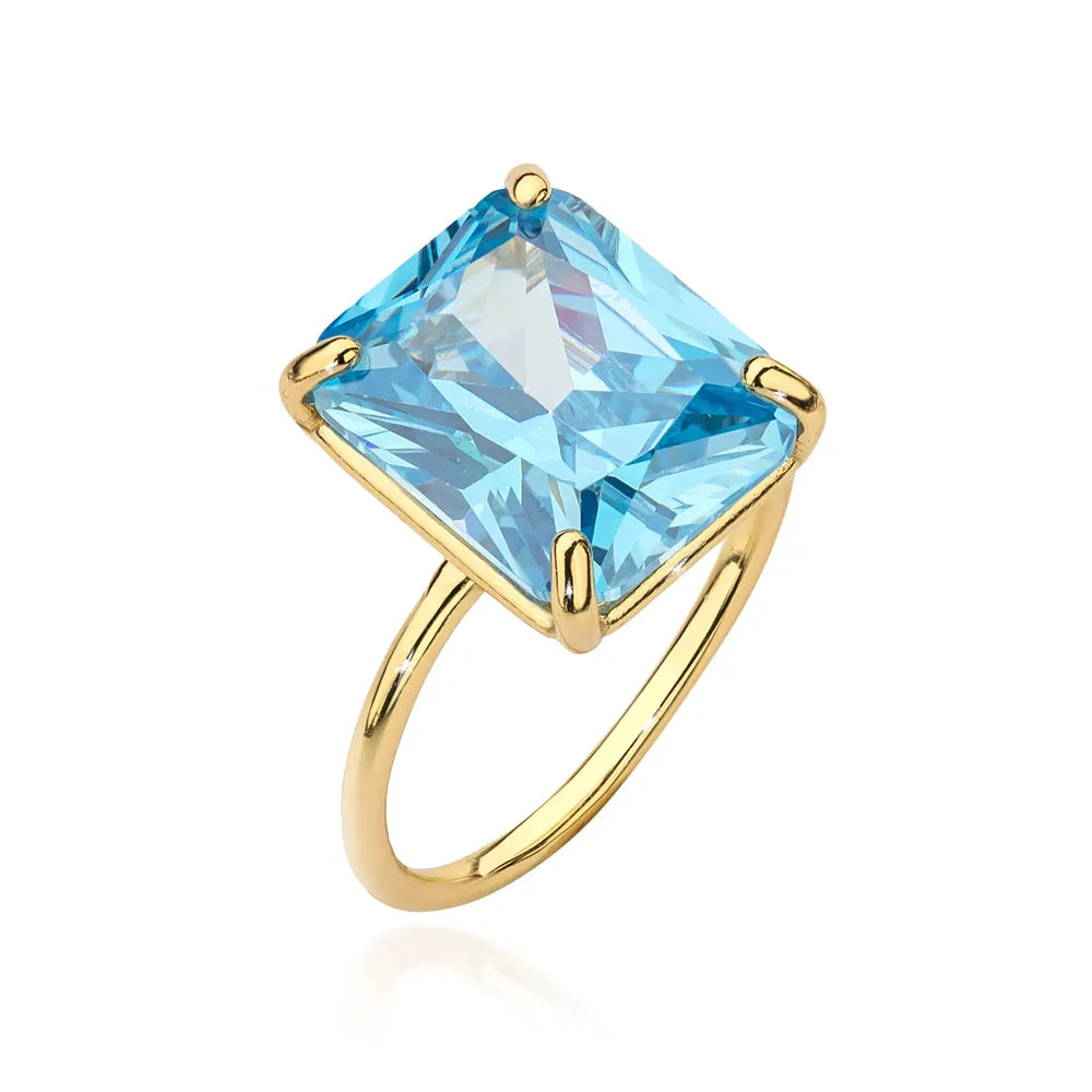 bague en argent plaqué or avec zirconium jp016-925-nz