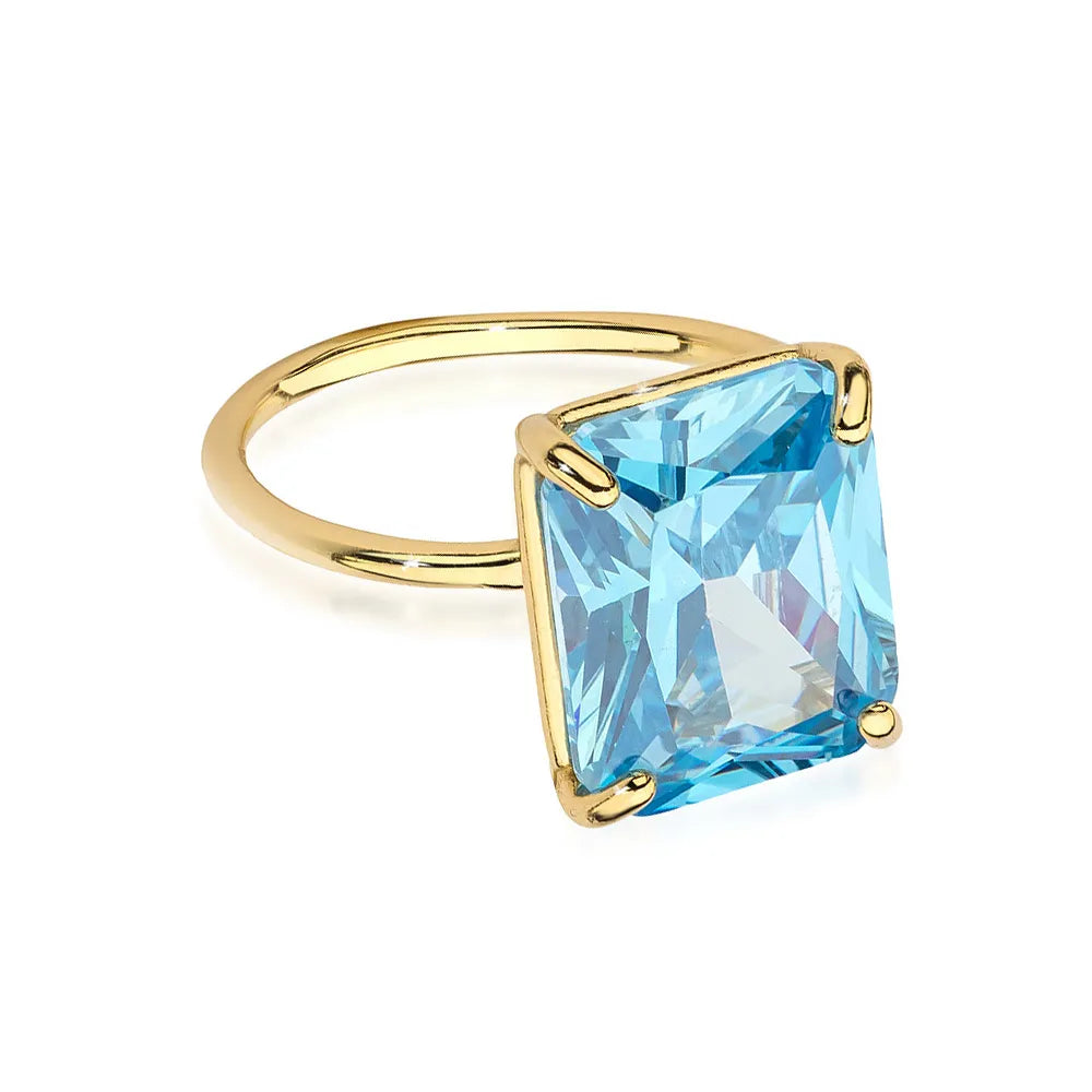bague en argent plaqué or avec zirconium jp016-925-nz