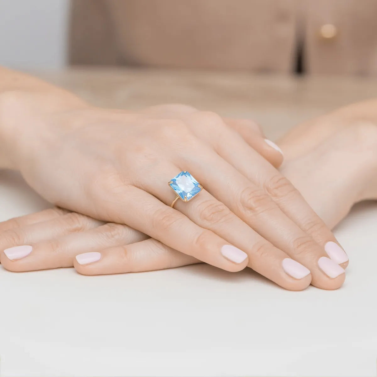 bague en argent plaqué or avec zirconium jp016-925-nz