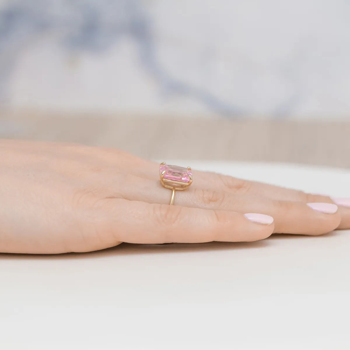 bague en argent plaqué or avec zirconia jp016-925-rz