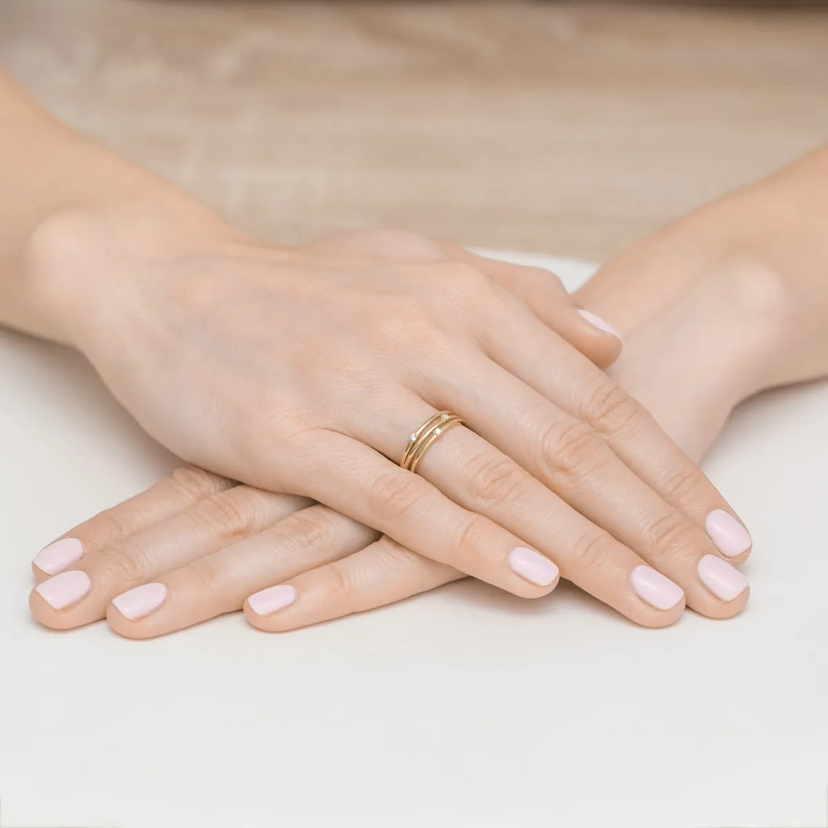 bague en argent plaqué or avec zirconium jp019-925-z