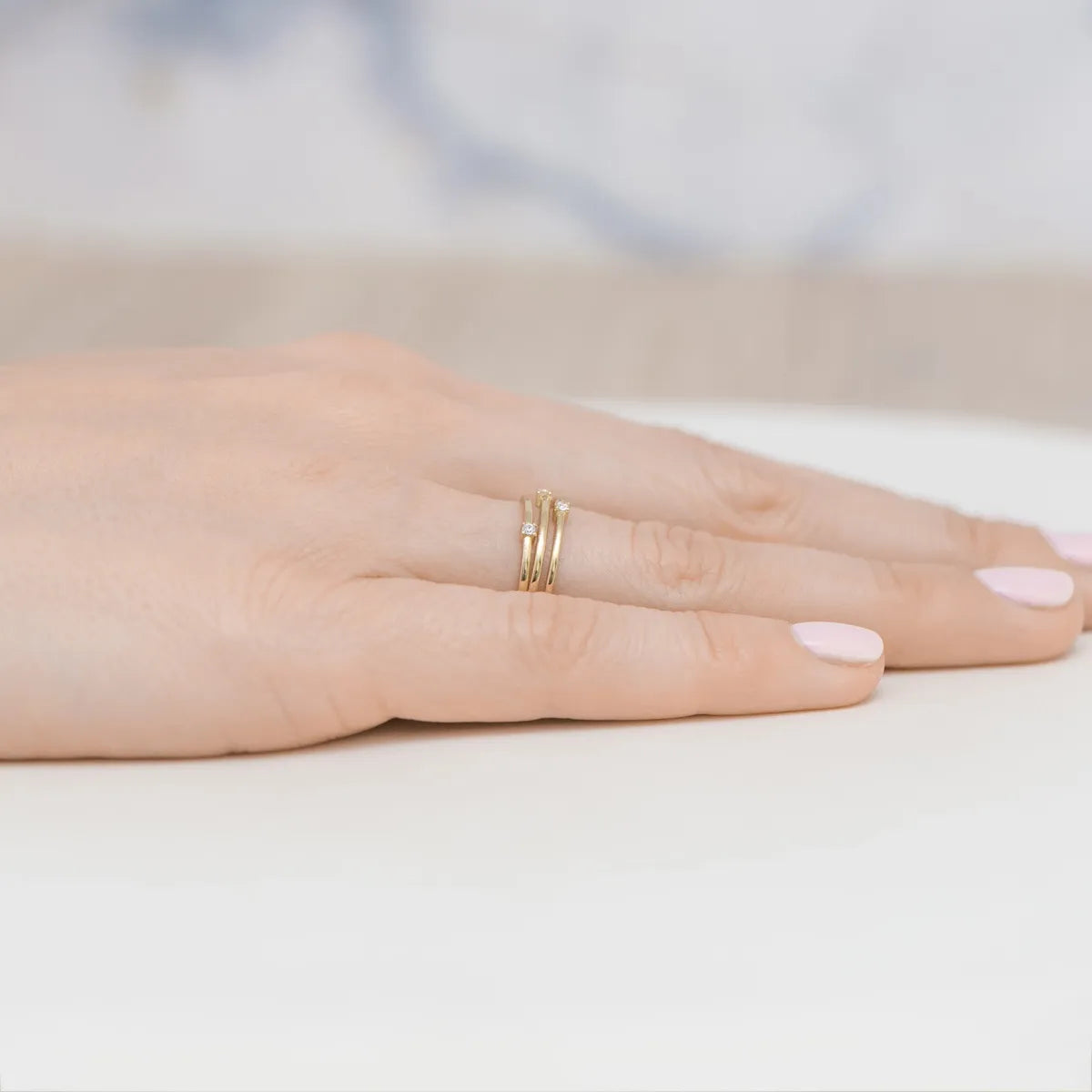 bague en argent plaqué or avec zirconium jp019-925-z