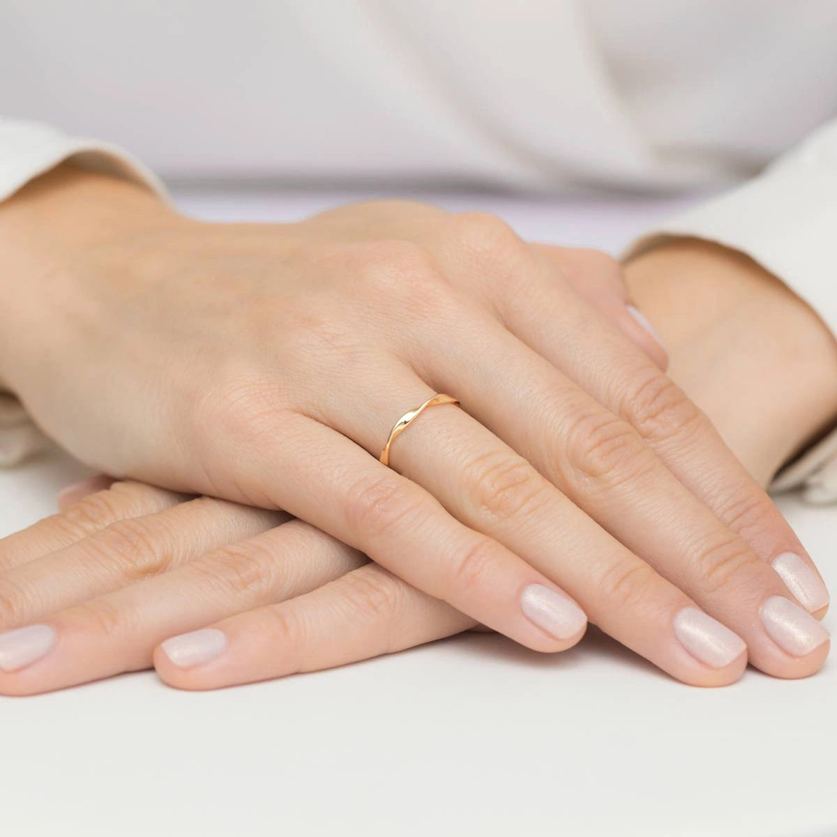 bague tissée en argent plaqué or jp087-925-z