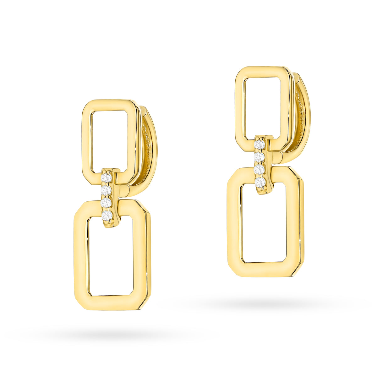 goldene Creolen-Ohrringe mit Zirkonia k-gw-1030-585