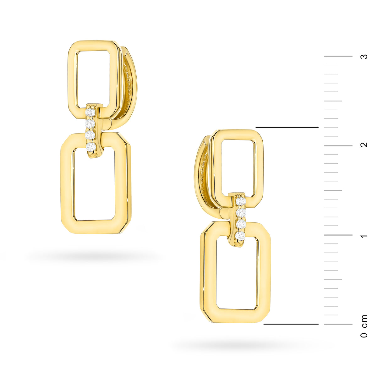 goldene Creolen-Ohrringe mit Zirkonia k-gw-1030-585