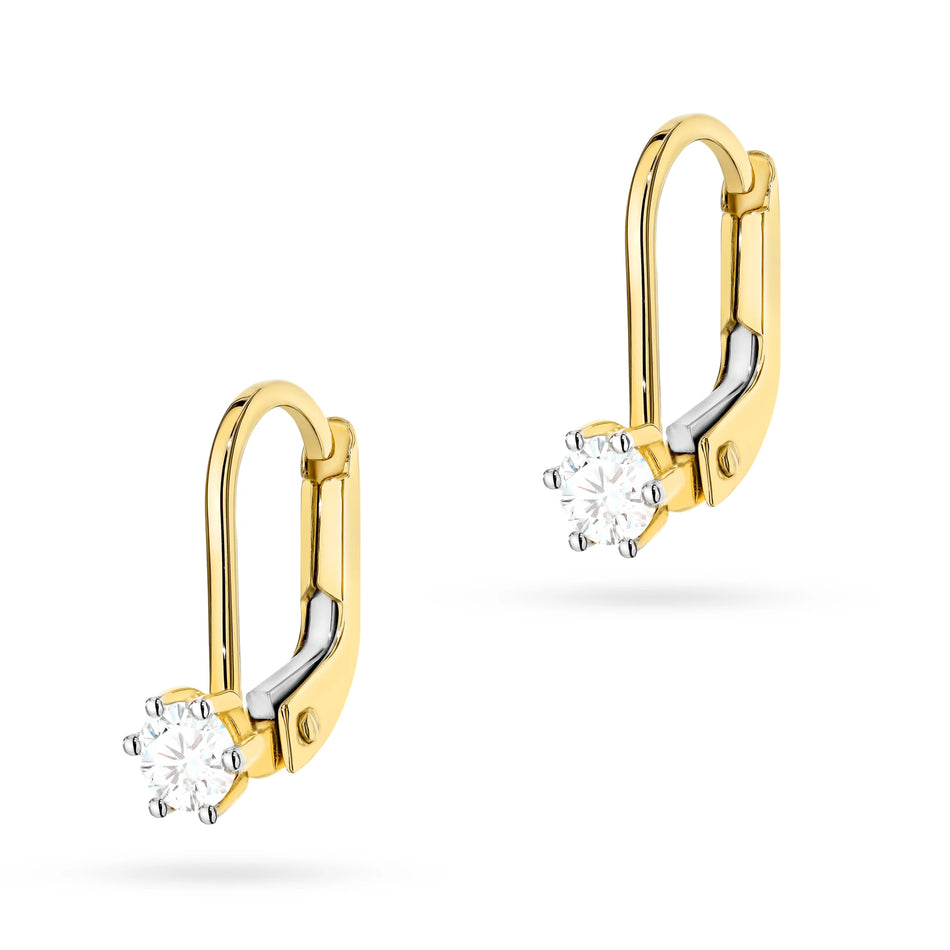 Boucles d'oreilles en or avec zircone