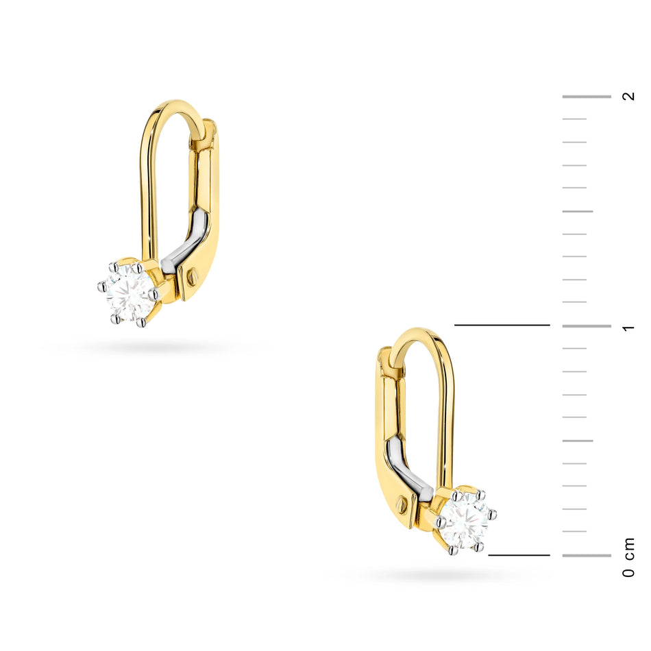 Boucles d'oreilles en or avec zircone