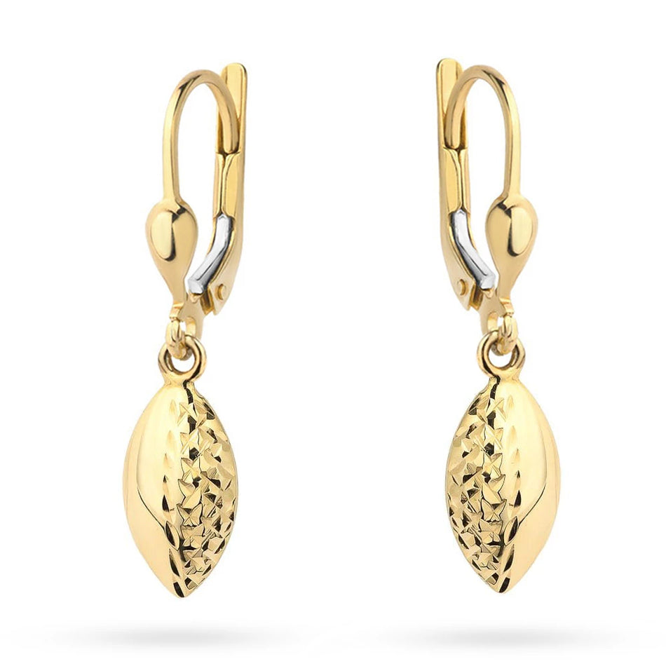 gold-earrings-with-english-clasp-oval-leaf-k-gw-518-585