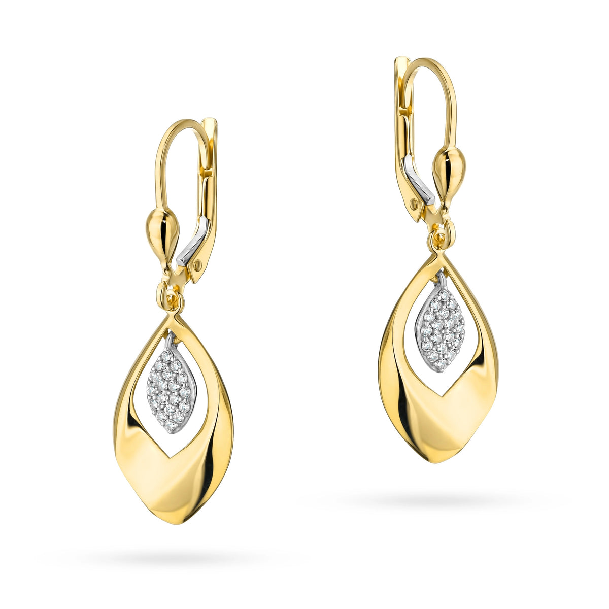 two-color-gold-earrings-with-english-clasp-with-zirconia-leaves-k-gw-741-585