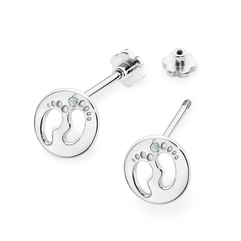 Zlaté náušnice s diamantmi 0,01 ct