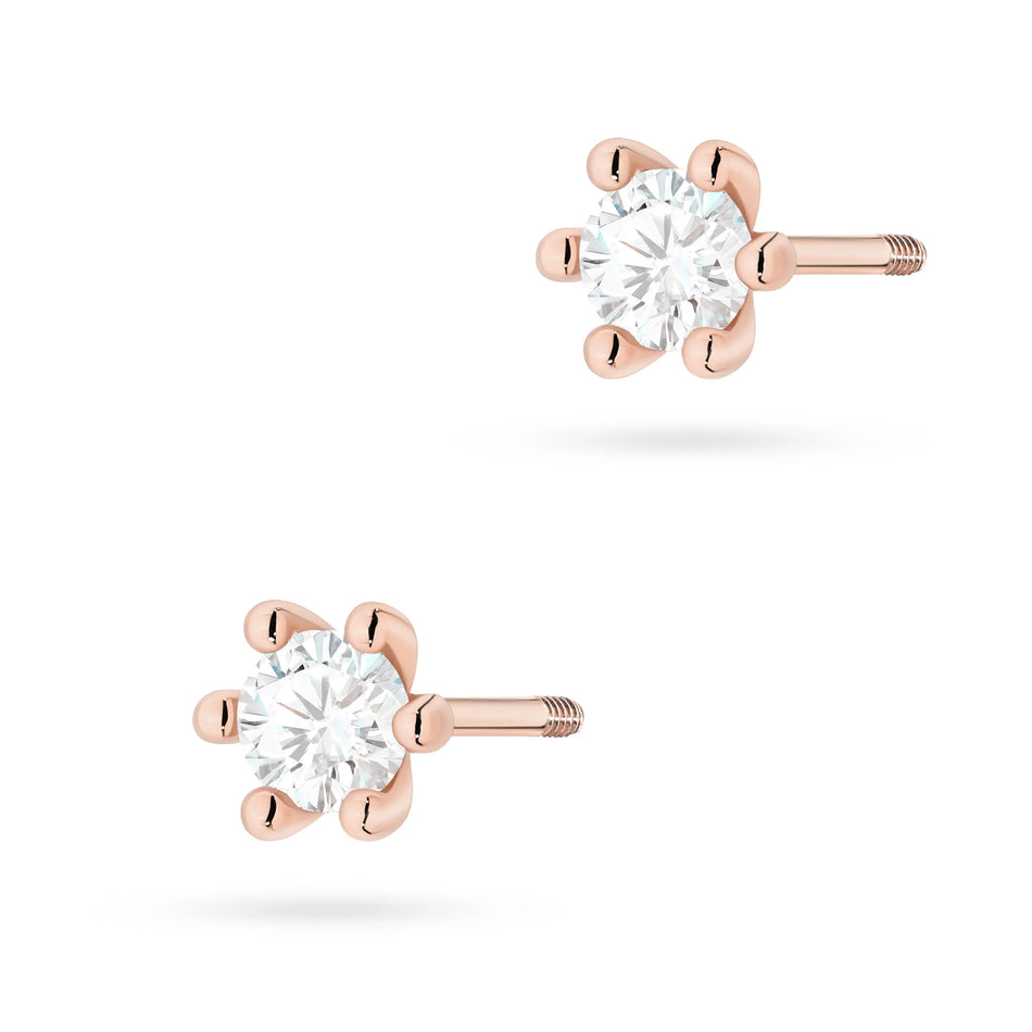 Zlaté náušnice s diamanty 0,15 ct