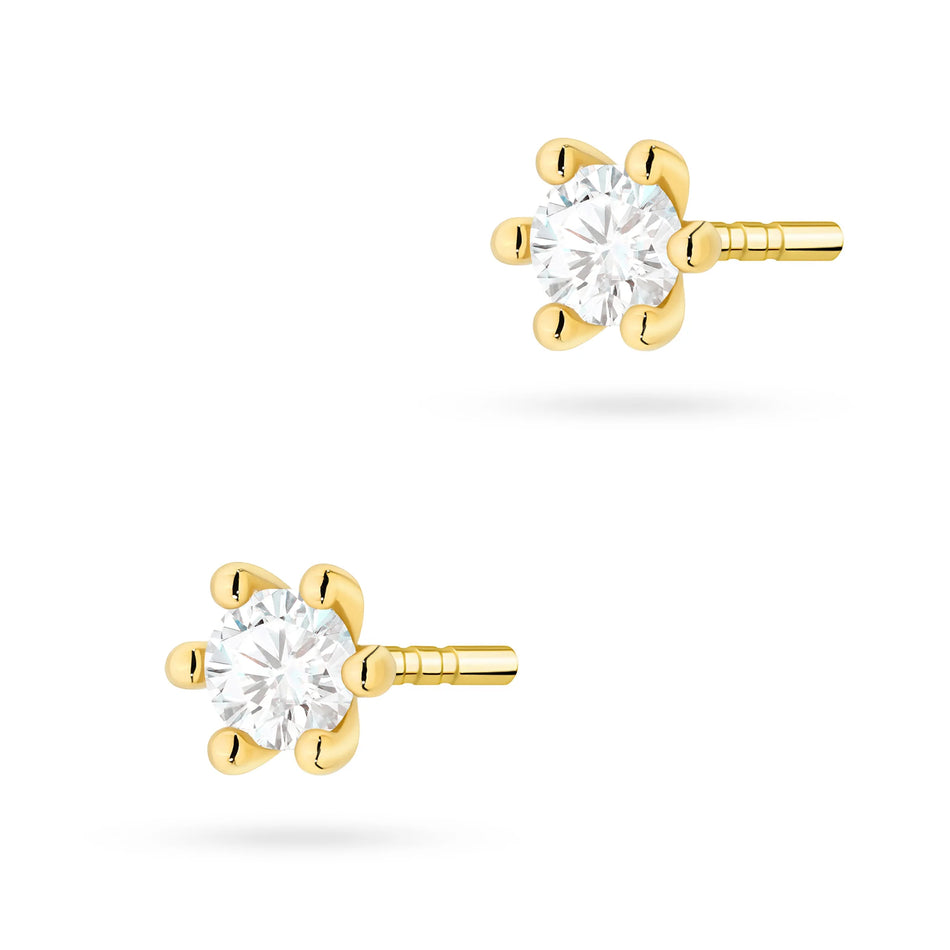 Gold Earrings with 0.10ct Diamonds