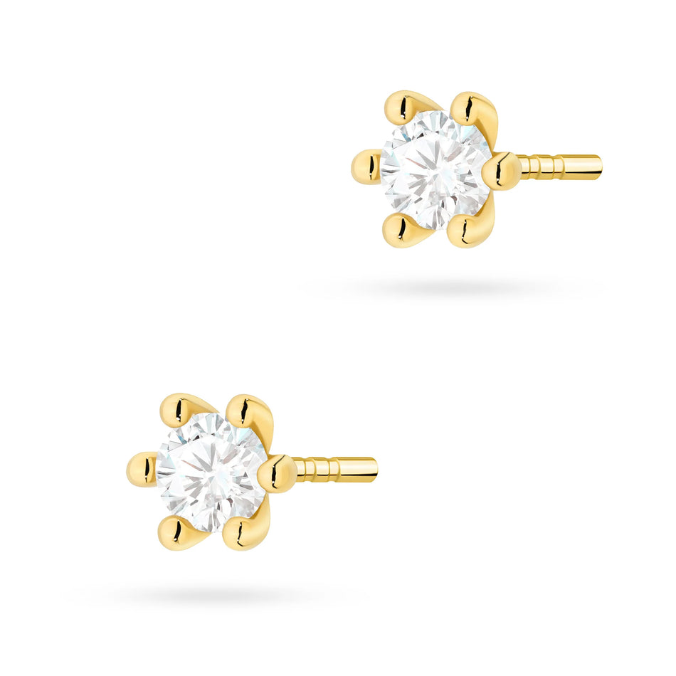 Goldohrringe mit 0,15 ct Diamanten