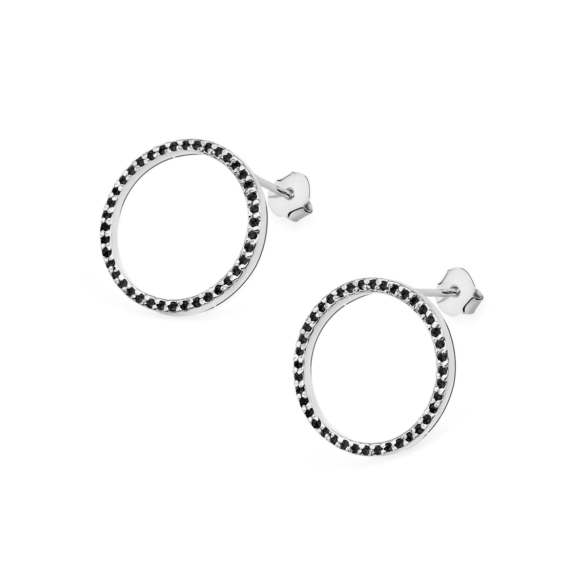 zlaté náušnice s 0,40 ct černými diamanty k0442-dib-01