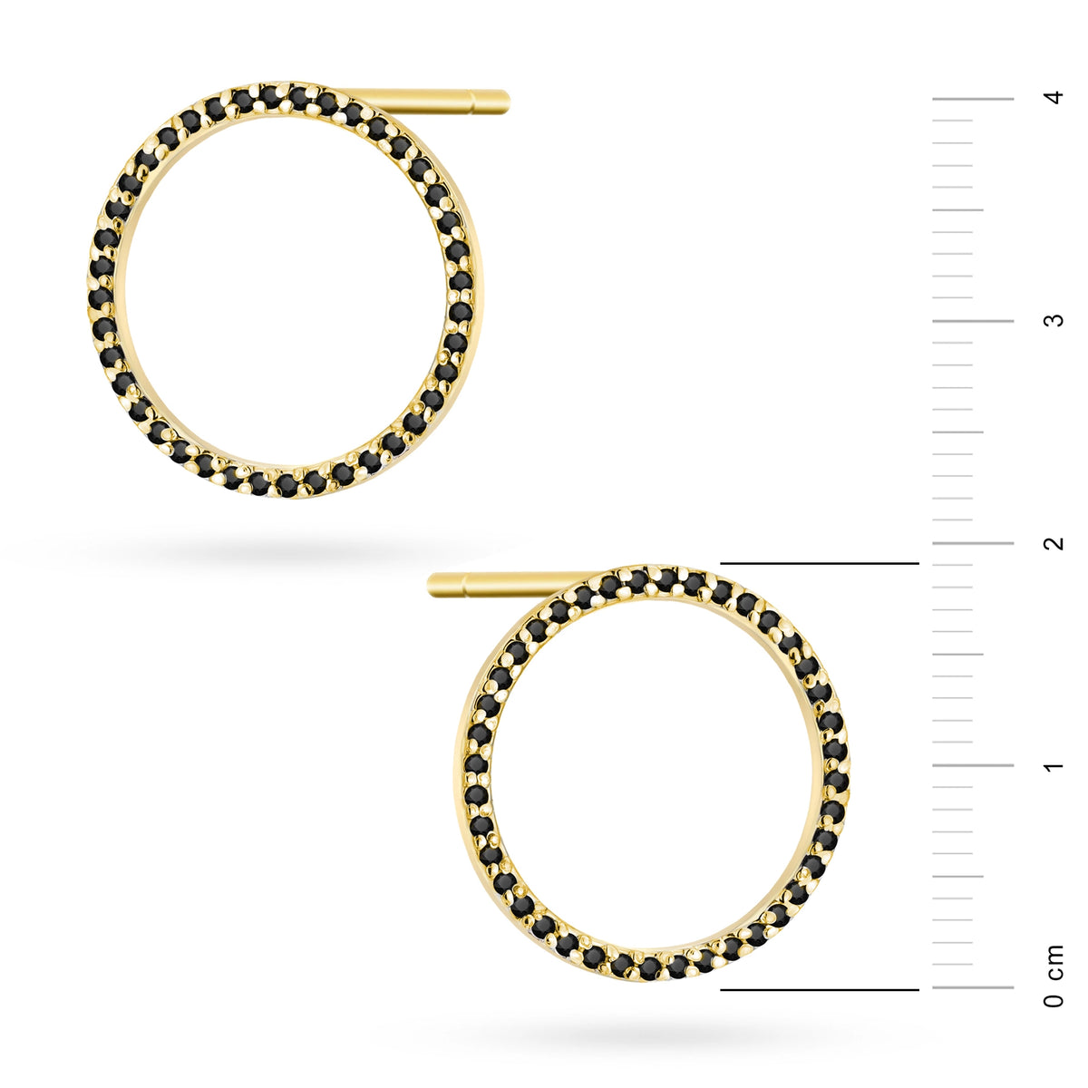 zlaté náušnice s 0,40 ct černými diamanty k0442-dib-01