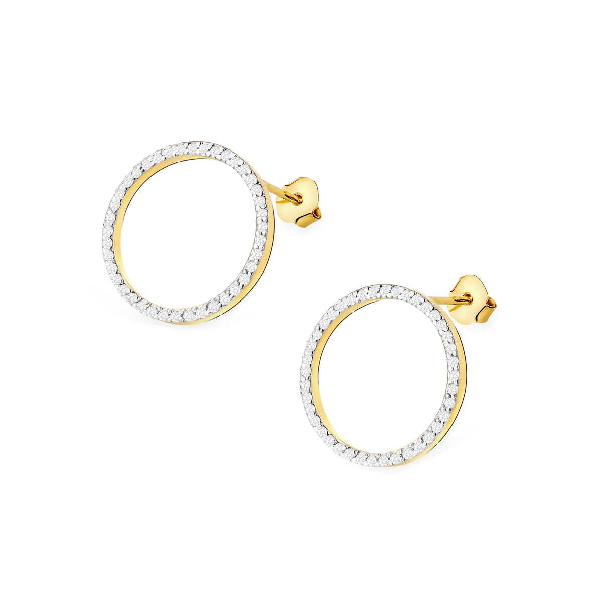 zlaté náušnice s diamanty 0,40 ct k0442-diw-01