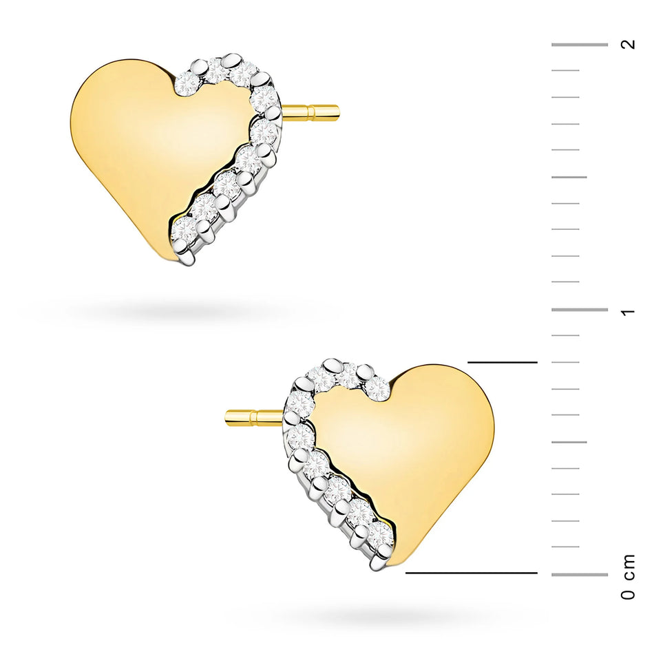 Zlaté náušnice s diamantmi 0,10 ct