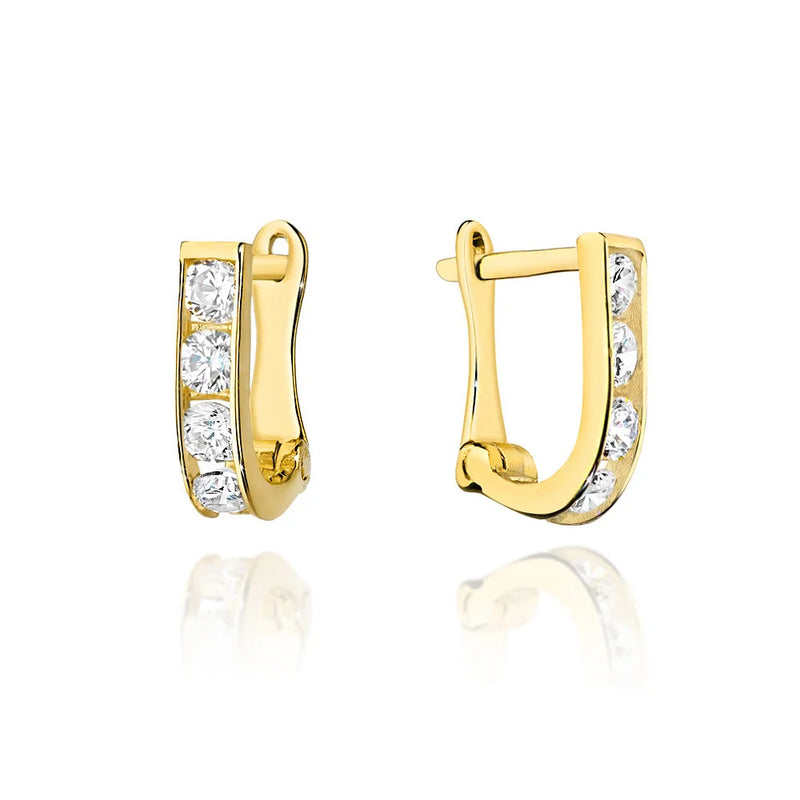 Ohrringe aus 585er Gelbgold mit Zirkonia